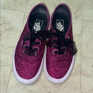 Pink Glittery Platform Vans